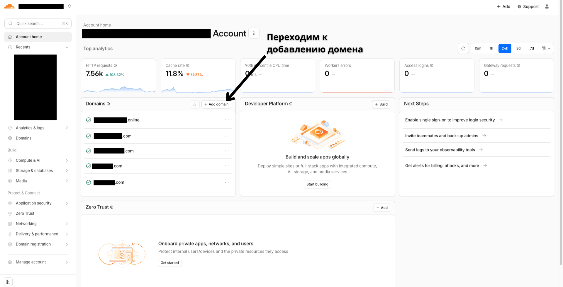 Cloudflare - главная